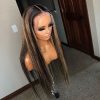 Highlight Wig Brown Colored Human Hair Wigs 13X6 13X4 Ombre Long Straight Lace Front Wig Highlight Lace Front Wigs - Image 4