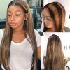 Highlight Wig Brown Colored Human Hair Wigs 13X6 13X4 Ombre Long Straight Lace Front Wig Highlight Lace Front Wigs - Image 3